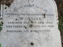 W GESLER
geb 11 Jun 1833
gest 13 Jul 1892
Hoya Lutheran Cemetery, Boonah Shire