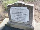 
Theodor Otto Carl BUHSE, father,
died 10 Dec 1960 aged 91 years;
Ingoldsby Lutheran cemetery, Gatton Shire
