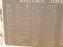 HAWKS, Mary, 37 years, 23 Dec 1877;
CODY, Bridget, 1 year 7 mths, 31 Dec 1877;
SYMES, Elizabeth Sarah, 23 years, 3 Jan 1878;
MCPHEE, Christina, 45 years, 7 Jan 1878;
COURT, Ellen, 4 days, 22 Feb 1878;
SYMES, Rachael, 56 years, 10 Mar 1878;
FALCONER, Alexander, 45 years, 25 Jun 1878;
CHILDS, John, 63 years, 4 Nov 1878;
FLYNN, Patrick Joseph, 13 years, 27 Mar 1879;
CARPENTER, Francis Vigers, 13 years, 4 Jun 1879;
GRIMLEY, Norman Robert, 17 days, 14 Jul 1879;
GRIMLEY, Arthur Ernest, 24 hours, 18 Jul 1880;
HARPER, Charles, 4 years, 10 Sep 1881;
CARPENTER, William Robert, 23 years, 2 Oct 1881;
BLUNDELL, Mark, 17 mths, 22 Mar 1882;
BULL, John Waterloo, 71 years, 11 Jul 1882;
BELL, Margaret, 2 years, 17 Oct 1882;
GAVAN, Thomas, 78 years, 24 Mar 1883;
BLOCK, John, 6 days, 21 Jun 1883;
JENNER, Cecil Eugene, 7 mths, 2 Aug 1883;
Jimbour Station Historic Cemetery, Wambo Shire