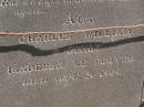 Mary Ann,
wife of Francis LE FEUVRE,
died Jondaryan 29 Oct 1890 in 43rd year;
Charles William & Emily Isabella LE FEUVRE,
died 21 Sept 1868;
Jondaryan cemetery, Jondaryan Shire