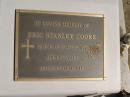 Eric Stanley COOKE,
died 27-9-1997 aged 87 years;
Jondaryan cemetery, Jondaryan Shire