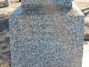 Neil MCGILP,
died 21 Oct 1915 aged 76 years;
Mary,
wife,
died 29 Sep 1921 aged 59 years;
Alexander,
brother,
died 6 July 1895 aged 14 years;
Niel Alexander,
died 6 Jan 1898 aged 10 months;
Jondaryan cemetery, Jondaryan Shire
