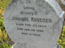 
Johanne KRUEGER
b: 22 Feb 1854, d: 28 Jan 1900
Engelsburg Baptist Cemetery, Kalbar, Boonah Shire
