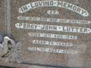 
Percy John LUTTER, son brother,
died 12 Aug 1942 age 24 years;
Kalbar General Cemetery, Boonah Shire
