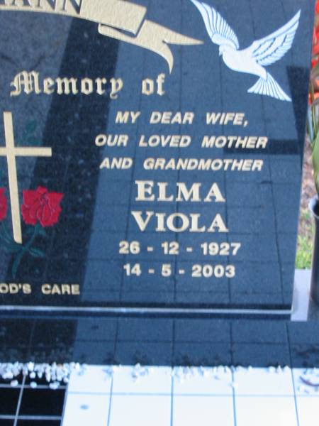 Elma Viola LEHMANN  | b: 26 Dec 1927, d: 14 May 2003  | St John's Lutheran Church Cemetery, Kalbar, Boonah Shire  |   | 