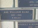 Abe William KUHZ,
1901 - 1901 aged 4 hours;
Engelsburg Methodist Pioneer Cemetery, Kalbar, Boonah Shire