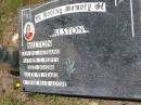 Milton ALSTON,
husband father poppy,
died 11-1-1996 aged 59 years;
Kandanga Cemetery, Cooloola Shire