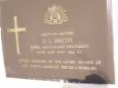 D.L. SMITH,
died 20 May 1989 aged 67 years,
husband of Joy,
father of Gay, Donna, Gregory, Wayne & families;
Kandanga Cemetery, Cooloola Shire