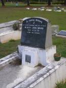 Albert John WARD, husband father,
died 14-4-49 aged 52 years;
Madge WARD, mother,
died 14 Aug 1970 aged 75 years;
Kandanga Cemetery, Cooloola Shire