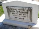 Elsie STUBBINS,
died 17 Dec 1935 aged 34 years;
Kandanga Cemetery, Cooloola Shire