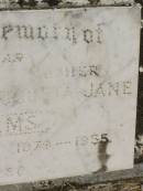 Victor Phillip WILLIAMS,
father,
1880 - 1964;
Augusta Jane WILLIAMS,
mother,
1879 - 1955;
Kilkivan cemetery, Kilkivan Shire