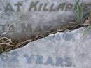 Eliza CLARKE,
wife,
died Killarney 24 May 1916 aged 62 years;
Charles CLARKE,
killed in action France 5 Oct 1917 aged 27 years;
Killarney cemetery, Warwick Shire