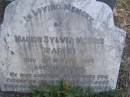 Marion Sylvia (Marie) MORRIS,
died 1 March 1924 aged 11 years;
Gordon James,
died 13 Feb 1927 aged 24 years;
Killarney cemetery, Warwick Shire
