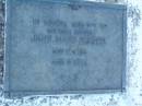 Jane Mary FISCHER,
mother,
died 11-8-1963 aged 75 years;
Killarney cemetery, Warwick Shire