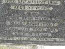 William ARBUTHNOT,
husband father,
died 21 Aug 1944 aged 83 years;
Julia ARBUTHNOT,
mother,
died 27 Sept 1951 aged 91 years;
Killarney cemetery, Warwick Shire