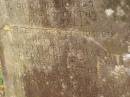 Mary,
wife of Joseph HALL,
died 15 Dec 1895 aged 39 years;
children;
Alice HALL,
died 10 June 1887 aged 4 months;
James HALL,
died 19 Oct 1890 aged 8 years;
Lizzy Harriot HALL,
died 23 Oct 1895 aged 8 months;
Killarney cemetery, Warwick Shire