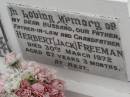 Herbert (Jack) FREEMAN,
husband father father-in-law grandfather,
died 30 March 1972 aged 57 years 3 months;
Killarney cemetery, Warwick Shire