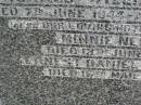 Ronald William NEDEN,
son brother,
died 7 June 1944 aged 23 years;
Minnie NEDEN,
mother,
died 13 June 1951;
Ernest Daniel NEDEN,
father,
died 16 Mar 1952;
Killarney cemetery, Warwick Shire