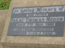 Isaac Thomas NEDEN,
father,
died 8 Sept 1961,
daughters Alice & Annie;
Killarney cemetery, Warwick Shire