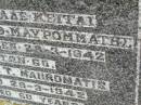 George T. MAUROMATIS,
died 29-3-1942 aged 60 years;
Killarney cemetery, Warwick Shire