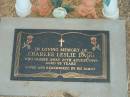 Charles Leslie DAGG,
died 20 Aug 1998 aged 95 years;
Killarney cemetery, Warwick Shire