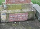 Catherine CAREY,
wife of G.W. CAREY,
died 29 Jan 1938 aged 69 years;
George W. CAREY,
died 24 April 1940 aged 72 years;
Killarney cemetery, Warwick Shire