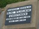Oline Wilhelmine CHRISTENSEN,
born Denmark 21 Aug 1902,
died 15 June 1993;
Killarney cemetery, Warwick Shire