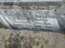 George William WATSON,
husband of Marjorie WATSON,
died 7 June 1933 aged 46 years;
Killarney cemetery, Warwick Shire