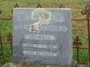 Richard Arnold HOWELL,
died 17-7-1961 aged 96 years;
Sarah La Monte HOWELL,
wife of Richard Arnold HOWELL,
died 14 Oct 1935 aged 79 years;
George Salmon BACKHOUSE,
died 26 June 1885;
George, son,
died 29 April 1886 aged 6 months;
Killarney cemetery, Warwick Shire
