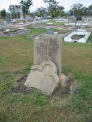 Mary Flint,
wife of Thomas REID,
died 11 Nov 1895 aged 33 years;
Killarney cemetery, Warwick Shire