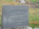 Mary Ellen,
wife of T.J. BROSNAN,
died 10 Dec 1930 aged 43 years;
Killarney cemetery, Warwick Shire