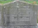 Annie Jane LOY,
mother,
died 9 Sept 1934 aged 55 years,
erected by sons & daughters;
Leslie Alec ??? LOY,
husband,
died 2 July 1959 aged 48 years;
Everell Henry LOY,
brother,
died 9 Nov 1957 aged 59 years;
Killarney cemetery, Warwick Shire
