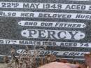 Lily,
wife of Percy BLATCHFORD,
died 22 May 1949 aged 53 years;
Percy,
died 17 March 1969 aged 74 years;
Lawnton cemetery, Pine Rivers Shire