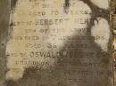 George Herbert HOUGHTON,
son of Thomas HOUGHTON,
born 9 June 1857,
died 30 Nov 1931;
Catherine Trudgen HOUGHTON,
wife of Geo. H. HOUGHTON,
born Cornwall England 11 Sept 1862,
died Queensland 3 Dec 1931;
Benjamin HOUGHTON,
born 24 April 1889,
died 14 July 1894 accidentally drowned,
son of George Herbert &
Catherine Trudgen HOUGHTON;
Winifred HOUGHTON,
born 31 Jan 1902,
died 2 Feb 1902;
daughter of George Herbert &
Catherine Trudgen HOUGHTON;
Agnes Annie MYLES (nee HOUGHTON),
wife of John Traill MULES,
born 22 June 1897,
died 29 June 1982,
daughter of George Herbert & Catherine Trudgen HOUGHTON;
Sarah Ann,
wife of Thomas HOUGHTON,
died 1 Dec 1902 aged 78 years;
Herbert Henry,
son,
died 30 Aug 1898 aged 36 years;
Oswald HOUGHTON,
grandson,
died 22 Oct 1900 aged 24 years;
Thomas HOUGHTON,
died 18 Jan 1910 aged 74 years;
Lawnton cemetery, Pine Rivers Shire
