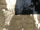 David HALL,
father,
died Strathpine 6 Dec 1898 aged 70 years;
Richard HALL,
brother,
died 1946;
Lawnton cemetery, Pine Rivers Shire