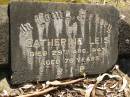 Catherine LEIS,
died 29 Aug 1943 aged 76 years;
Lawnton cemetery, Pine Rivers Shire