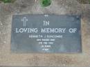 Kenneth J. DUNCOMBE,
died 21 Feb 1992 aged 61 years;
Lawnton cemetery, Pine Rivers Shire