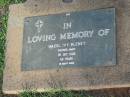 Hazel Ivy BLENEY,
died 1 Oct 1988 aged 69 years;
Lawnton cemetery, Pine Rivers Shire