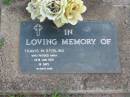 Travis M. STIRLING,
died 18 Jan 1991 aged 18 days;
Lawnton cemetery, Pine Rivers Shire