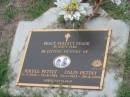 Jekyll PETTET,
16-3-1926 - 26-8-1984;
Colin PETTET,
24-2-1925 - 28-4-2004;
Lawnton cemetery, Pine Rivers Shire