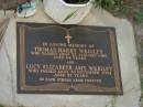 Thomas Harry WRIGLEY,
died 28 Jan 1980 aged 64 years;
Lucy Elizabeth Amy WRIGLEY,
died 30 Nov 2004 aged 92 years;
Lawnton cemetery, Pine Rivers Shire