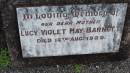 Lucy Violet May BARNETT
d: 16 Aug 1929
Horace BARNETT
d: 18 Apr 1928
Legume cemetery, Tenterfield, NSW