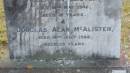 Robert McALISTER
d: 18 May 1946 aged 18
Douglas Alan McALISTER
d: 14 Jul 1948 aged 23
Legume cemetery, Tenterfield, NSW