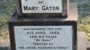 Mary CATON
d: 9 Apr 1922 aged 65
William Caton
d: 16 Nov 1935 aged 85
Leyburn Cemetery
