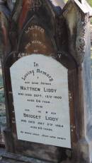 Matthew LIDDY
d: 12 Sep 1900 aged 66
Bridget LIDDY
d: 8 Jul 1924 aged 80
Leyburn Cemetery