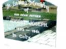 
August JOSEPH, father,
1883 - 1961;
Lockrose Green Pastures Lutheran Cemetery, Laidley Shire
