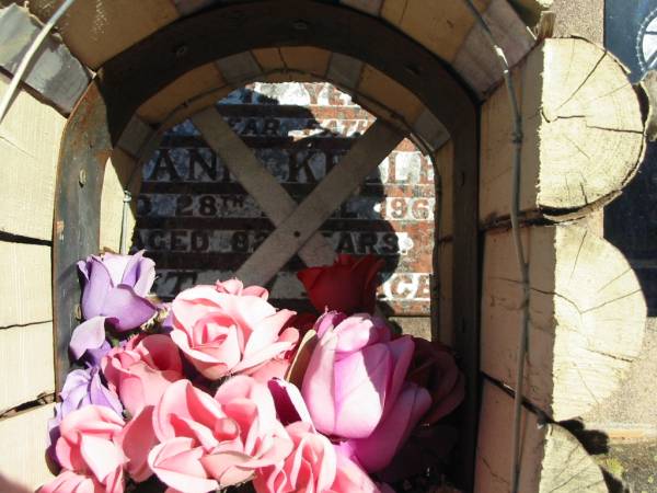 Elizabeth KELLER, wife mother,  | died 24 May 1964 aged 72 years;  | Johann KELLER, father,  | died 28 April 1966 aged 82 years;  | St Michael's Catholic Cemetery, Lowood, Esk Shire  | 