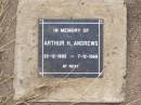 Arthur H. ANDREWS,
22-12-1893 - 7-12-1968;
Ma Ma Creek Anglican Cemetery, Gatton shire