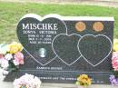 Sonya Victoria MISCHKE,
born 15-9-1981 died 3-7-2002 aged 20 years;
Ma Ma Creek Anglican Cemetery, Gatton shire