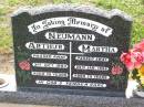 Arthur NEUMANN,
died 3 Oct 1987 aged 75 years;
Martha NEUMANN,
died 25 Jan 1995 aged 79 years;
Ma Ma Creek Anglican Cemetery, Gatton shire